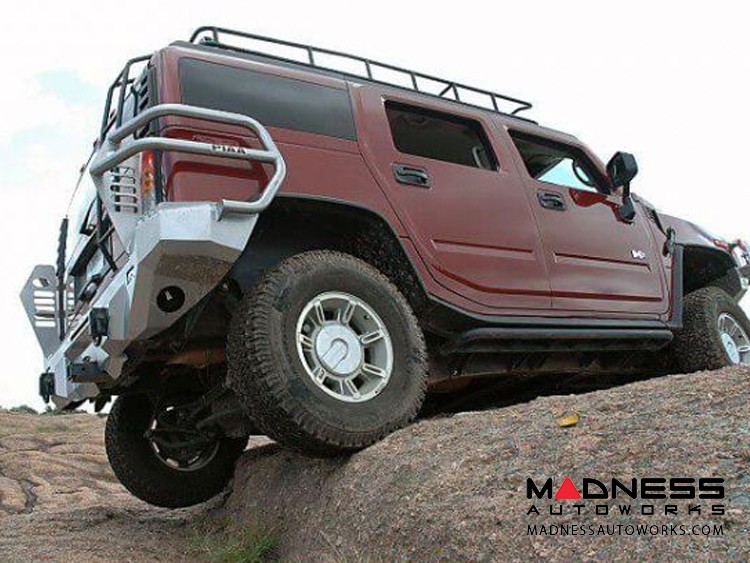 Hummer H2 Dakar Rear NonWinch Bumper Raw Steel